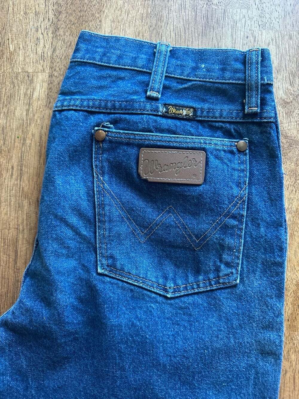 Vintage Wrangler 936DEN Cowboy Cut Slim Fit Jeans 34x34 Made In USA